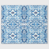 Winterachtergrond. Waterverf handgeschilderd blauw Cadeaupapier (Vlak)