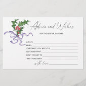 Winteradvies en wensen bruidsdouche stationery briefpapier (Voorkant)