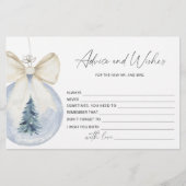Winteradvies en wensen bruidsfeest stationery briefpapier (Voorkant)