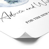 Winteradvies en wensen voor pasgetrouwden poster (Hoek)