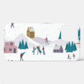 Winteralpen feestdagen: actieve mensen naadloos Case-Mate iPhone case (Achterkant (horizontaal))