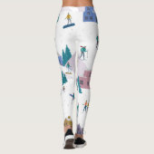 Winteralpen feestdagen: actieve mensen naadloos leggings (Achterkant)