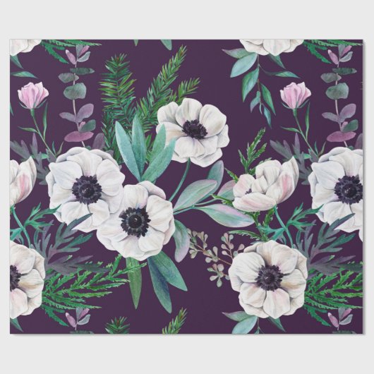Winteranemonen, verpakkingspapier cadeaupapier (Vlak)