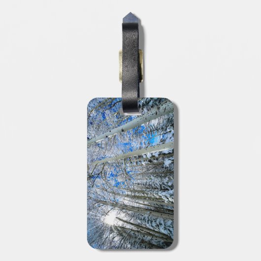 winterapens bagagelabel (Achterkant verticaal)