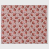 Winterappels dempen rode tinten cadeaupapier (Vlak)