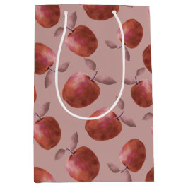 Winterappels gedempte rode tinten medium cadeauzakje