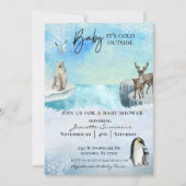 WinterArctic Animal Baby Het is koude buitenkant S Kaart (Voorkant)