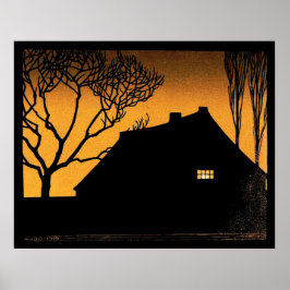 Winteravond (1919) door Julie de Graag Poster