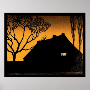 Winteravond (1919) door Julie de Graag Poster