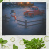 Winteravond Theedoek (Gevouwen)