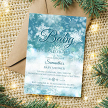 Winterbaby is het koud buiten baby shower