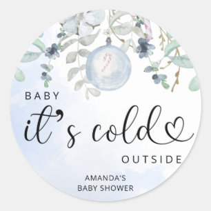WinterBaby is het koud buiten Ronde Sticker