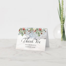 WinterBaby shower. Baby het is koud buiten Bedankkaart