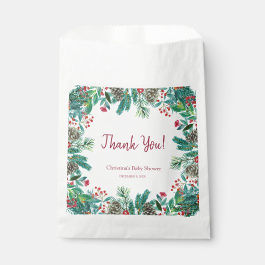 WinterBaby shower Bedankzakje (Voorkant)