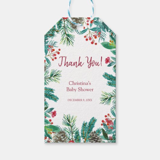 WinterBaby shower Cadeaulabel (Voorkant)