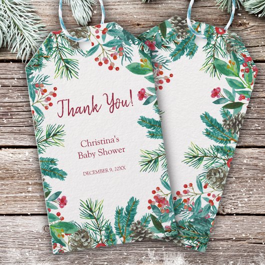 WinterBaby shower Cadeaulabel