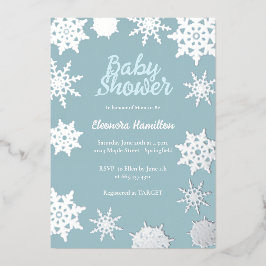 WinterBaby shower Folie Uitnodiging