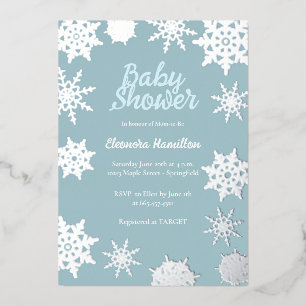 WinterBaby shower Folie Uitnodiging