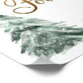 WinterBaby shower Koud Buiten Snowflakes Poster (Hoek)