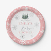 WinterBaby shower Papieren Bordje (Voorkant)