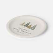 WinterBaby shower Papieren Bordje (Gekanteld)