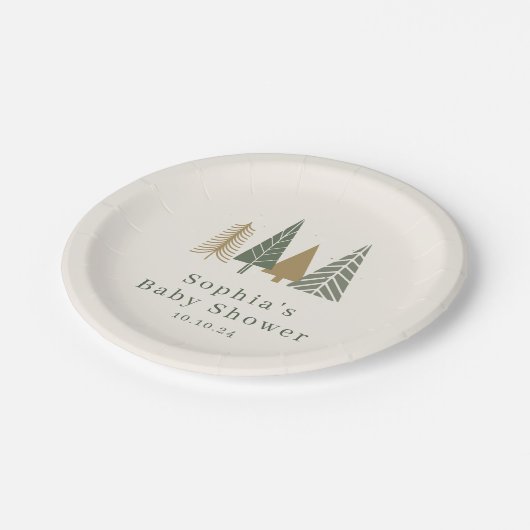 WinterBaby shower Papieren Bordje (Gekanteld)