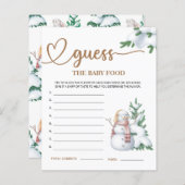 WinterBaby shower raad de Baby voedselkampen (Voorkant / Achterkant)