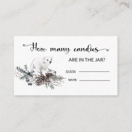 WinterBaby shower raad hoeveel Snoepjes er zijn Informatiekaartje