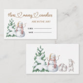 WinterBaby shower raad hoeveel Snoepjes Informatiekaartje (Voorkant / Achterkant)