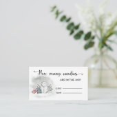 WinterBaby shower raad hoeveel Snoepjes Informatiekaartje (Staand voorkant)