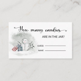 WinterBaby shower raad hoeveel Snoepjes Informatiekaartje