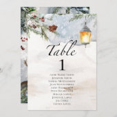 WinterBaby shower — Tabelnummer en gastnamen (Voorkant / Achterkant)