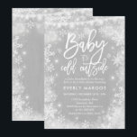 WinterBaby shower Uitnodiging Genderneutraal Wit<br><div class="desc">Uitnodiging voor winterBaby shower. 
Alle design zijn © PIXEL PERFECTION PARTY LTD</div>