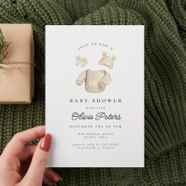 Winterbabykleding Genderneutraal Baby shower Kaart