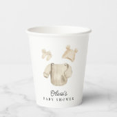 Winterbabykleding Genderneutraal Baby shower Papieren Bekers (Achterkant)