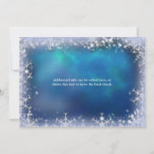 Winterbal Assepoester Koets Koninklijke Uitnodigin Kaart (Achterkant)