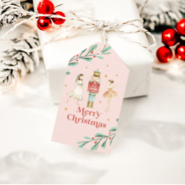 Winterballet met kerstcadeaus cadeaulabel