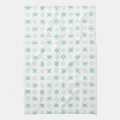 Winterbanden en sneeuwvlokken wit theedoek (Verticaal)