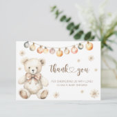 Winterbeer baby het is koud buiten dank je wel  kaart (Staand voorkant)