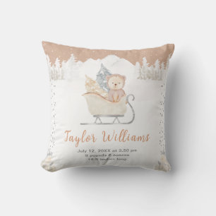 Winterbeer Bruine slee Geboorte Statistieken Kussen