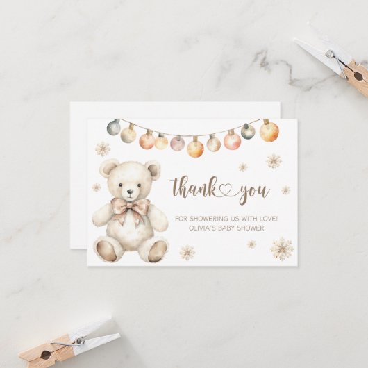 Winterbeer het is koud buiten dank je wel  kaart (Voorkant / Achterkant in situ)