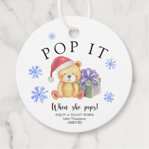 Winterbeer met kerstcadeau - Pop het!  Bedankjes Labels