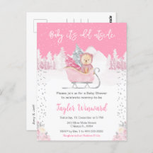 WinterBeer Roze Sleigh Baby shower