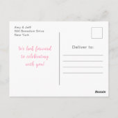 WinterBeer Roze Sleigh Baby shower Briefkaart (Achterkant)