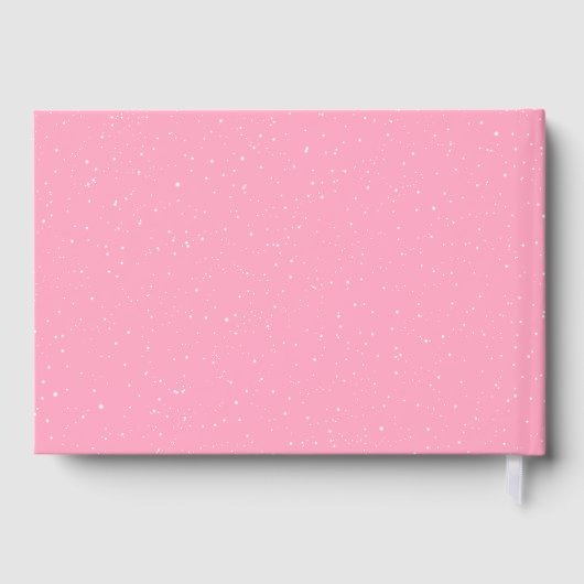 WinterBeer Roze Sleigh Baby shower Gastenboek (Achterkant)