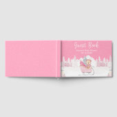 WinterBeer Roze Sleigh Baby shower Gastenboek (Volledig)