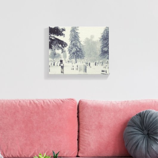 Winterbegraafplaats Canvas Afdruk (Insitu (Woonkamer))