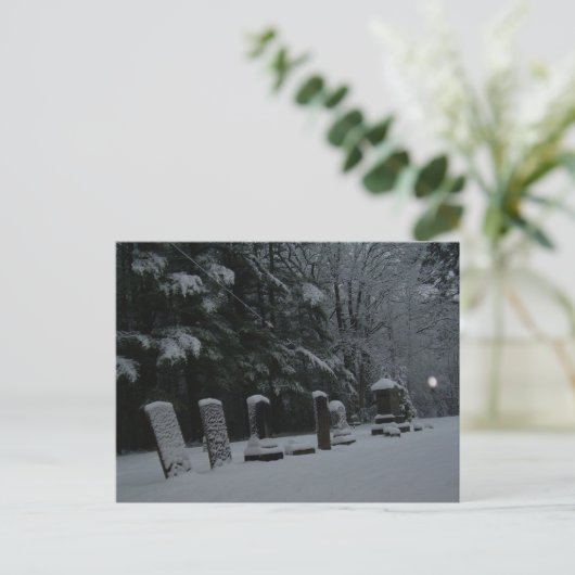 Winterbegraafplaats met Orb Briefkaart (Staand voorkant)