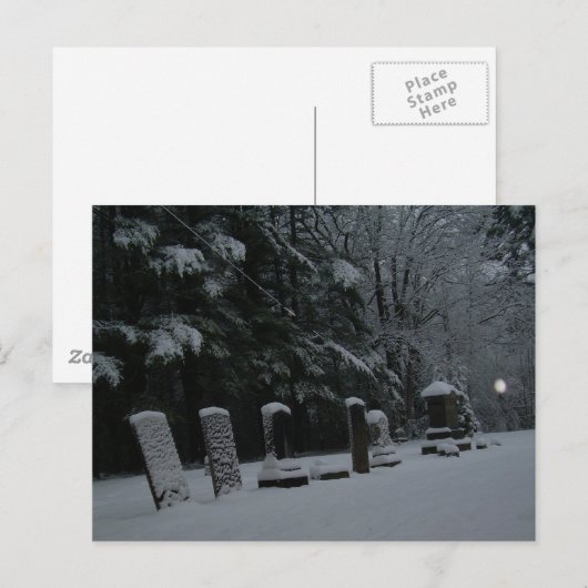 Winterbegraafplaats met Orb Briefkaart (Voorkant / Achterkant)