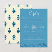 Winterberg Bloemen Huwelijksreactiekaart RSVP Kaartje (Voorkant / Achterkant)